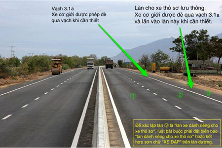 Nhận biết các loại vạch kẻ đường bộ