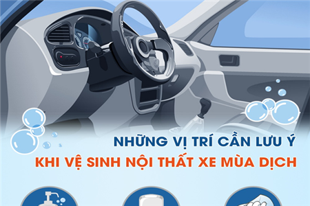 12 vị trí cần lưu ý khi vệ sinh nội thất ô tô để phòng dịch Covid-19